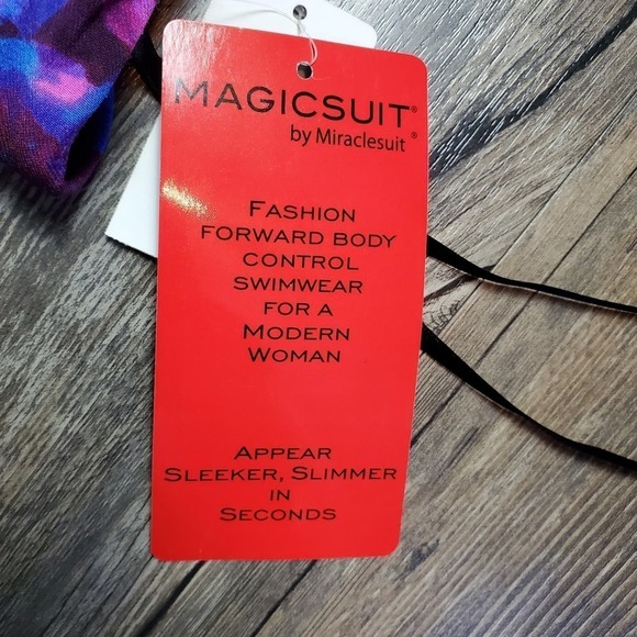 Magicsuit Divine April Tankini Swim Floral Adjustable Ruched Halter Top NEW - Picture 11 of 12